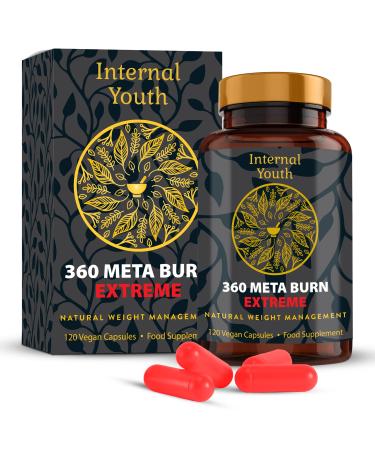 360 Meta Burn Extreme - Weight Loss Pills That Work Fast - Fat Burners for Women and Men Weight Loss - 120 High Strength Fat Burner Diet Pills Natural Ingredients to Reduce Hunger - Internal Youth