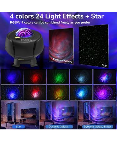 Cadrim Galaxy Projector with Bluetooth Speaker - Multicolor Starry Night Light with Remote Control and Timer - 90 Adjustable Projection Lamp for Bedroom, Party - Universe Nebula Stars - Black - Buy Online on GoSupps.com