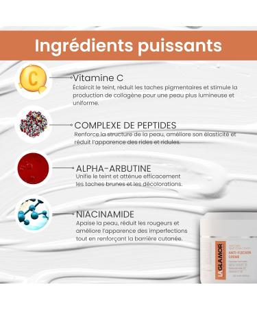 LAGLAMOR Vitamin C Spot Cream Dark Spot Remover for Face and Body Anti Aging Face Cream Day & Night Suitable for All Skin Types Niacinamide & Alpha-Arbutin - Aloe Vera 50ml - Buy Online on GoSupps.com