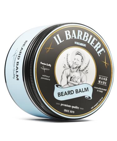 IL Barbiere Beard Balm Made in Italy - Natural Bartwachs Bart Balam Men - Bart Cream Bart Balsam for Daily Bart Conservation - BartPomade Bartwichse - Bart Wachs Bart Pomade Bart Wax 100ml 100 g (1 SPACK) BEARD BALM