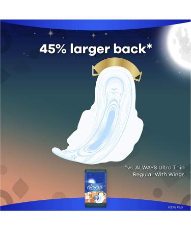 ALWAYS Ultra Thin Size 4 Overnight Pads with Wings Unscented - 52 Count - Buy Online on GoSupps.com