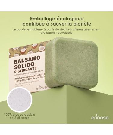 Apr s-shampooing solide d m lant pour cheveux secs et indisciplin s sans rin age - Lissant & Brillance avec huile de ricin et k ratine de chanvre - 100% Vegan Artisan Bio - Fabriqu en Italie - Buy Online on GoSupps.com