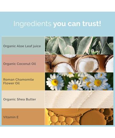 Organic Baby Lotion with Chamomile & Vitamin E - Hypoallergenic Daily Moisture for Sensitive Skin - Sulfate-Free - 8oz Made in USA - Buy Online on GoSupps.com