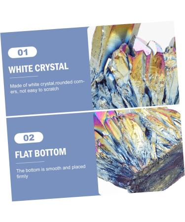 PLAFOPE House Ornaments Crystal Cluster Gem Ornament Decor for Table Crystal Decoration Unique Crystal Cluster Energy Colorful 4.00X3.00X3.00CM - Buy Online on GoSupps.com