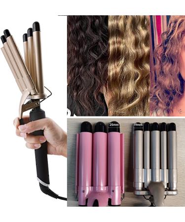 Charites Digital Hair Crimper 3/4-Inch 5-Barrel Curling Iron - LCD Display, Dual Voltage, 19mm Gold - Buy Online on GoSupps.com