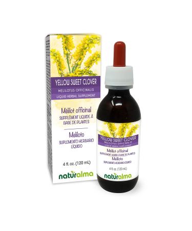 Naturalma Yellow Sweet Clover or Yellow Melilot (Melilotus officinalis) herb with Flowers Alcohol-Free Tincture - 4 fl oz Liquid Extract in Drops - Herbal Supplement - Vegan Alcohol-free 4 Fl Oz (Pack of 1)