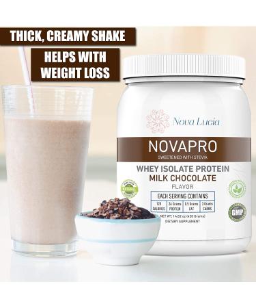 Chocolate Whey Isolate Protein Powder - Low Calorie Meal Replacement Supplement for Lean Muscles - Non-GMO & Gluten Free - 14.82 oz - Buy Online on GoSupps.com