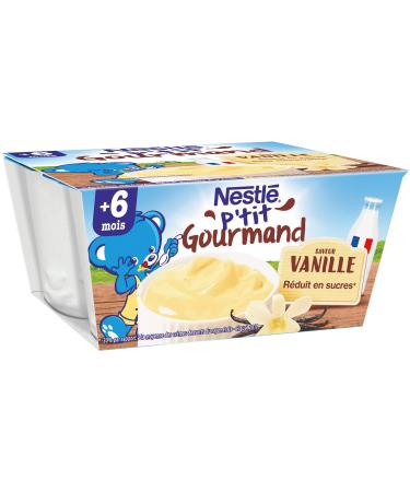 Nestlé Bébé P'tit Gourmand Vanilla Flavour Dairy from 6 Months 4 x 100 g