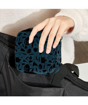 Halloween Pumpkin Bat Sanitary Napkin Storage Bag - Large Capacity Menstrual Cup Pouch for Girls - Travel Portable Makeup Organizer - Color 7 - Buy Online on GoSupps.com
