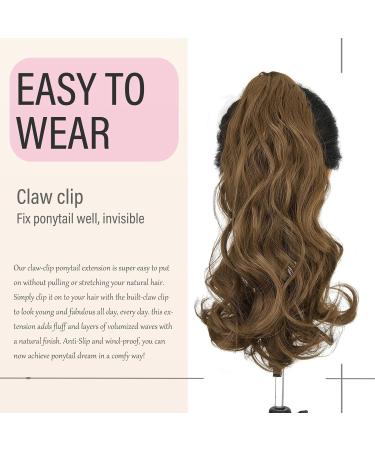 Dcbaboo 18inch Claw Clip in Ponytail Hair Extensions Long Wavy Ponytail Extension Curly Synthetic Pony tails Natural Wave One Piece Hairpiece Fake Ponytail for Women Ash Brown 18 inch 150g Ash Brown - Buy Online on GoSupps.com