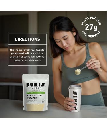 PURIS Organic Pea Protein Powder USDA Organic Vegan Protein | 27g Plant Protein Per Serving | Non-GMO Gluten-Free Soy-Free | Clean Label | Smooth Taste | 2 lb (3 Pack) Unflavored 2 Pound (Pack of 3) - Buy Online on GoSupps.com