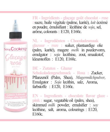 Scrapcooking Drip Cake Glasur Rosa 130g - Quick-Drying Cake Glaze for Decoration | Perfect for Cakes Cookies and Donuts - Ideal for Birthdays and Celebrations - Buy Online on GoSupps.com