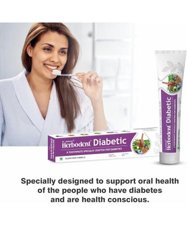 Herbodent Diabetic Toothpaste- 3.53 oz Pack of 2 | Toothpaste specially crafted for Diabetics | SLS & SUGAR FREE Formula | 7 Organic Herbs - Jamun Fenugreek Bitter Gourd Madhunashini Black Seed.. 3.53 Ounce Pack of 2 - Buy Online on GoSupps.com