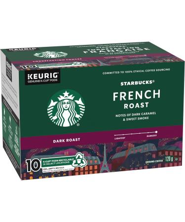 Starbucks French Roast Dark Roast Coffee Single Serve Keurig K-cup Pods 6 Boxes 60 Capsules French Roast 10 count (Pack of 6) - Buy Online on GoSupps.com
