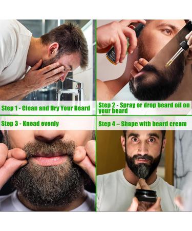 Beard Care Kit for Men | Premium Beard Oil Balm Comb & Scissors | Best Grooming & Trimming Gift for Dad Husband Boyfriend - Buy Online on GoSupps.com
