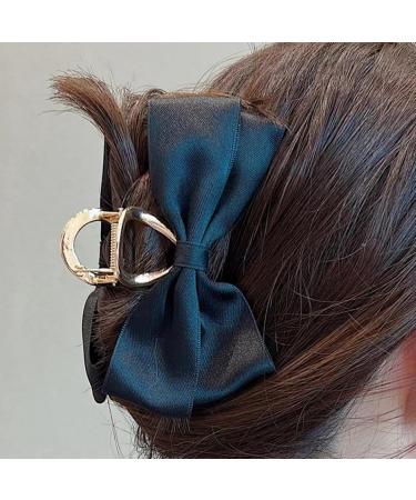Bow Clips for Women - Satin Hairclips | Nonslip Claw Clip Big Bow Hair Barrette Hair Dress Up Accessories for Birthday Show Black - Buy Online on GoSupps.com