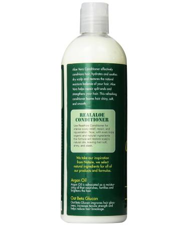Real Aloe Argan Oil & Oat Beta Aloe Vera Hair Conditioner - 16 Oz | Nourishing Hair Care for All Hair Types | International Shipping Available - Buy Online on GoSupps.com