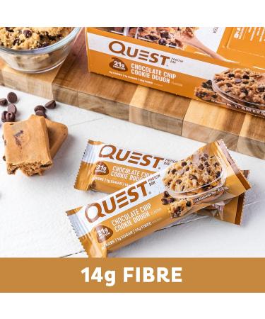 Buy Quest Protein Bar Chocolate Chip Cookie Dough - 2.12 oz | Low Sugar High Protein Snack for Healthy Living - Buy Online on GoSupps.com