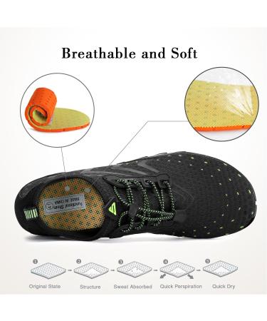 Pastaza Quick-Dry Water Shoes for Men & Women | Unisex Swimming Beach & Water Sports Footwear - Size 45 EU Black - Buy Online on GoSupps.com
