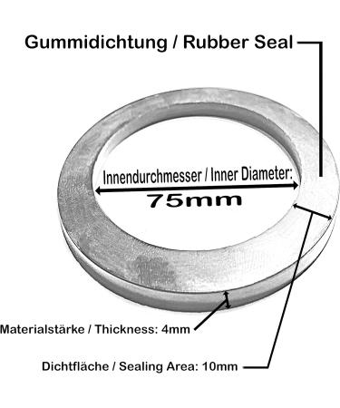 VMC PVC-U Tank 63mm | 75x63x2 1/2 with 2x Adhesive Muffles & Seals - International Shipping - Buy Online on GoSupps.com