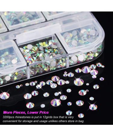 Shop FITDON Rhinestones Crystal Flat Glitter Stones - AB Glass Charms & Gemstones for DIY Crafts | International Shipping Available - Buy Online on GoSupps.com