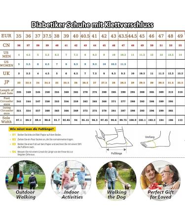 Women's Wide Width Diabetic Walking Shoes - Adjustable & Breathable - Dark Gray - 40EU - Buy Online on GoSupps.com