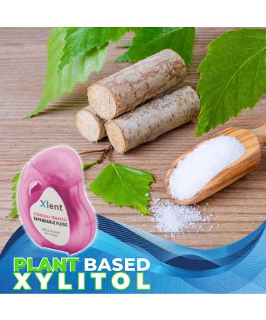 Activated Charcoal Floss with Xylitol and Plant Based Wax | Fresh Mint Flavor | 50 Meters Each (2 Count) - Buy Online on GoSupps.com
