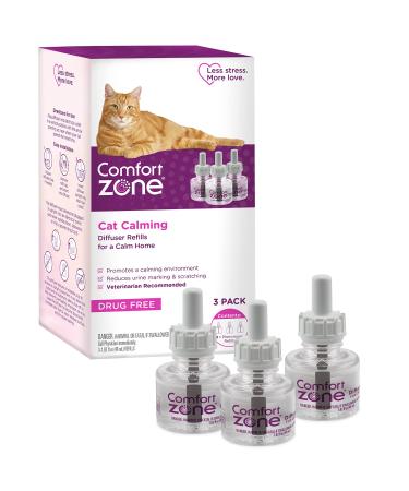 Comfort Zone 3 Refills Cat Calming Pheromone Diffuser Refills (90 Days) for a Calm Home | Veterinarian Recommended | De-Stress Your Cat and Reduce Spraying, Scratching, & Other Problematic Behaviors - Buy Online on GoSupps.com