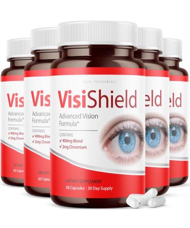(5 Pack) Visishield Advanced Vision Formula for Eyes Supplement Pills Vitamins (300 Capsules) - Buy Online on GoSupps.com