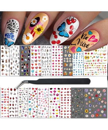 18 Sheets Nail Stickers for Nail Art Nail Decals Nail Wraps for Women Kids Girls Self-Adhesive Nail Sticker Decoration Nail File Nail Wipes Cuticle Stick S002-s004 18 Sheets - Buy Online on GoSupps.com