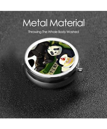 Portable Panda Father & Son Round Pill Box - 3 Compartments Travel Organizer for Purse & Pocket | International Shipping Available - Buy Online on GoSupps.com