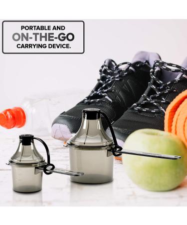 The Scoopie Supplement Container Pack of 4 - Green | Spill Proof Scoop and Funnel System for Pre/Post Workout Powder, Protein - Gym and Shaker Bottle Travel Accessory - Buy Online on GoSupps.com