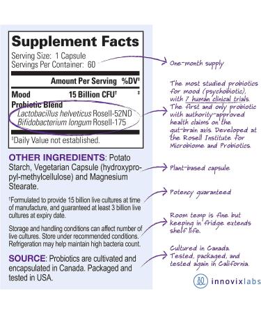 InnovixLabs Magnesium & Mood Bundle - Supports Positive Mood - 150 Capsules Magnesium & 60 Capsules Mood Probiotic - Buy Online on GoSupps.com