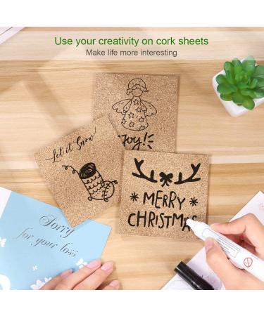 4x4 Inch Self Adhesive Cork Squares - 40 Pcs - Perfect for Coasters and DIY Crafts - Buy Online on GoSupps.com