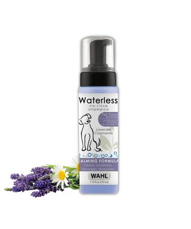Wahl Pet Friendly Waterless No Rinse Shampoo for Animals  Lavender & Chamomile for Cleaning, Conditioning, Detangling, & Moisturizing Dogs, Cats, & Horses  7.1 Oz - Model 820014A