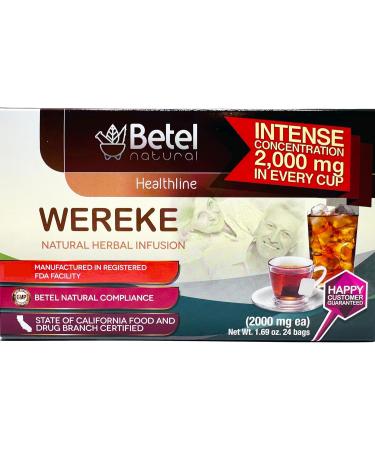Premium Wereke Tea by Betel Natural - Natural Flavonoids - 24 Tea Bags - 2 Grams Per Tea Bag - Buy Online on GoSupps.com