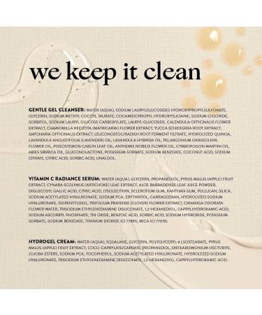 Honest Beauty Icons Skincare Trio - Mini Hydrogel Cream Gel Cleanser & Vitamin C Serum | EWG Verified Vegan & Cruelty-Free | 2.4 Fl Oz (Pack of 3 - Buy Online on GoSupps.com