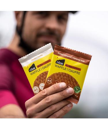N ak Energy Waffles Pack of 12 | Vegan GMO Free Palm Oil Free Sports Nutrition Stroopwafel (Salted Caramel) - Buy Online on GoSupps.com