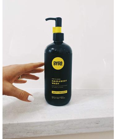 BYRD 3-in-1 Hair & Body Wash | Sea Kelp, Green Tea & Aloe Vera | Salty Coconut Scent | Sulfate, Paraben, Phthalate-free | 16 Fl Oz - Buy Online on GoSupps.com