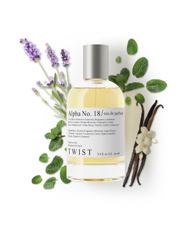 Twist Alpha No. 18 - Eau De Parfum Inspired by J.P Gaultier's Le Male Long Lasting Perfume For Men Paraben Free Vegan Clean Ingredients Fragrance Spray 100 ml | 3.4 fl. oz. Alpha No. 18 - Inspired by J.P Gaultier's Le Male 3.4 Fl Oz (Pack of 1)