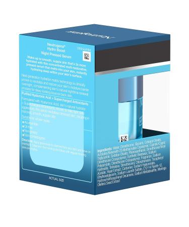 Neutrogena Hydro Boost Night Serum with Hyaluronic Acid & Antioxidants 1.7 oz -Pack of 2 - Buy Online on GoSupps.com