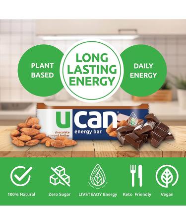 UCAN Chocolate Almond Butter Energy Bars - Vegan, Non-GMO, Gluten-Free (12 Pack - 1.4 oz) - Buy Online on GoSupps.com
