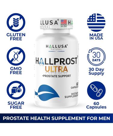 Hallprost Ultra Prostate Support Supplement for Men 1166mg 120 capsules | Saw Palmetto Lycopene Pygeum Pumpkin Seed Zinc Vitamin E & Magnesium | DHT Blocker Urinary Tract & Bladder Support - Buy Online on GoSupps.com