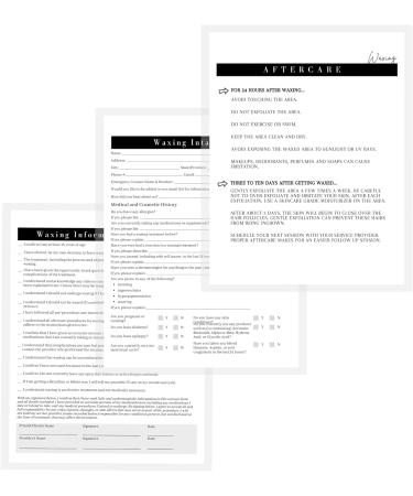 75 Wax Consumption & Post-Treatment Forms | A1 Size | Client Signature | 25 Intake 25 Constant 25 Follow-Up | International Shipping - Buy Online on GoSupps.com