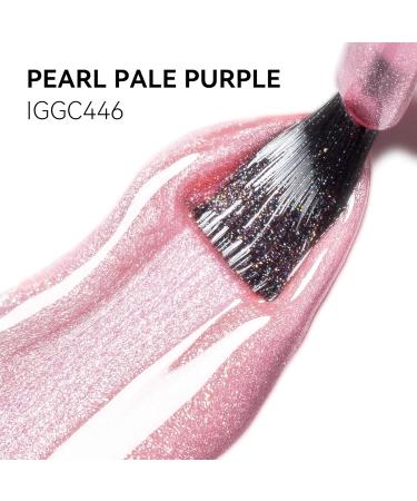MEGIOR Pearl Jelly Purple Gel Nail Polish 15ML Shimmer Gel Polish 1PC White Glitter Nail Polish Gel Soak Off UV Gel Polish Translucent Color Neutral Gel Polish for Nail Art Manicure DIY at Home Pearl Pale Purple - Buy Online on GoSupps.com