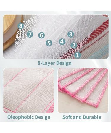 Wood Fiber Kitchen Dishcloths 10 Pack Reusable and Absorbent Dish Cloths & Dish Towels No Odor 8-Layes-Super Absorbent for Kitchen Counter Dish Washing Appliances Car (12in x12in) - Buy Online on GoSupps.com