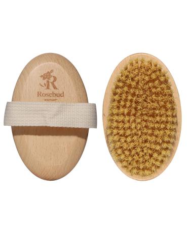 Rosebud Woman Perfect Skin Brush - for Dry Brushing  Improves Circulation  Exfoliates  Vegan  Sustainable (1Ct)