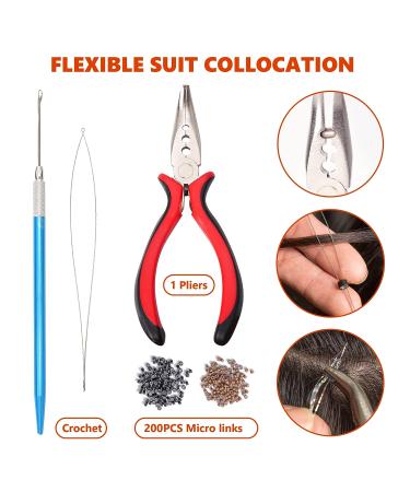 16 Color Fairy Hair Tinsel Kit - 3200 Strands, 47 Inch Extensions with Glitter, Micro Beads, and Crochet Tools for Women & Girls - Buy Online on GoSupps.com