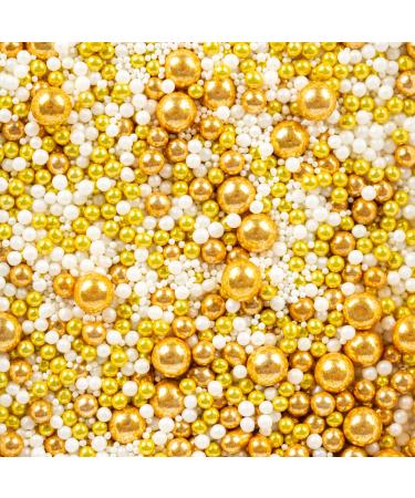 Super sprinkle gold flicker glitter sugar decor ball mix |Spring Christmas diningTortendendeco Christmas for biscuit cake and much more.|Gold edible for cakes |Cake decoration Christmas (180) 180g