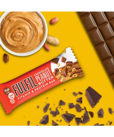 Fulfil Vitamin and Protein Bars (15 x 40g Bars) - Chocolate Peanut Butter Flavour - 15g High Protein 9 Vitamins Low Sugar - Buy Online on GoSupps.com
